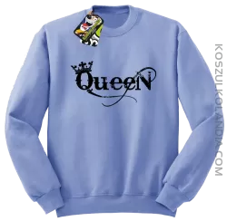 Queen Simple - Bluza standard bez kaptura błękit 
