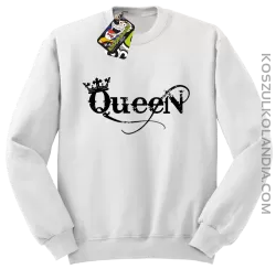 Queen Simple - Bluza standard bez kaptura biała 