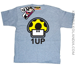 1 up Grzybek - koszulka dziecięca z nadrukiem - melanżowy