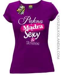 Piękna Mądra Skromna & Sexy - Koszulka damska fioletowa 