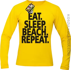 Eat Sleep Beach Repeat - Longsleeve męski żółty