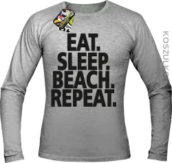 Eat Sleep Beach Repeat - Longsleeve męski melanż