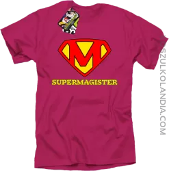 Zajefajny magister ala superman - koszulka męska fuchsia