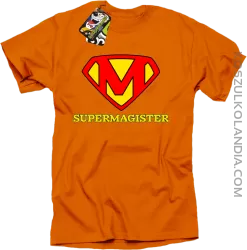 Zajefajny magister ala superman - koszulka męska pomarańczowa