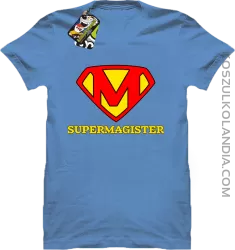 Zajefajny magister ala superman - koszulka męska błękitna