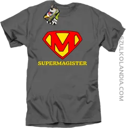 Zajefajny magister ala superman - koszulka męska szara