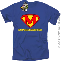 Zajefajny magister ala superman - koszulka męska niebieska