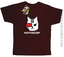 KOTOCOP - Koszulka dziecięca brązowa 