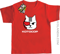 KOTOCOP - Koszulka dziecięca czerwona 
