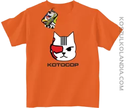 KOTOCOP - Koszulka dziecięca pomarańczowa 