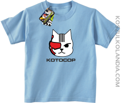 KOTOCOP - Koszulka dziecięca błękitna 
