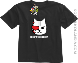 KOTOCOP - Koszulka dziecięca czarna 
