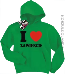 I love Zawiercie - bluza dziecięca - zielony