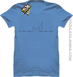 Koci Elektrokardiograf - Koszulka męska błękitna 