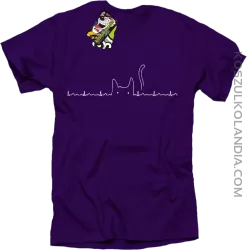Koci Elektrokardiograf - Koszulka męska fioletowa 