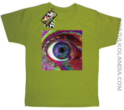 PSYCHODELIC EYE - koszulka dziecięca kiwi 