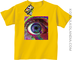 PSYCHODELIC EYE - koszulka dziecięca żółta 