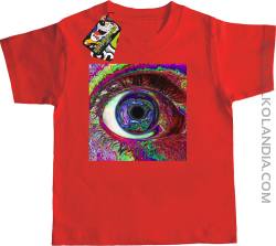 PSYCHODELIC EYE - koszulka dziecięca czerwona 