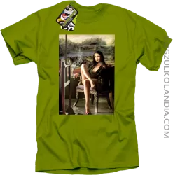 Mona Lisa Model Art - Koszulka męska kiwi 