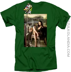 Mona Lisa Model Art - Koszulka męska zielona 