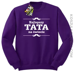 Najlepszy TATA na świecie - Bluza męska standard bez kaptura fiolet 