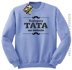 Najlepszy TATA na świecie - Bluza męska standard bez kaptura błękit 