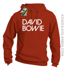 DAVID BOWIE - bluza z kapturem męska - Pomarańczowy