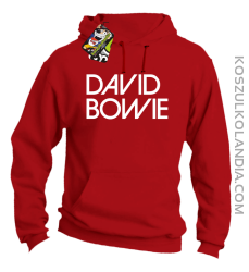 DAVID BOWIE - bluza z kapturem męska - Czerwony