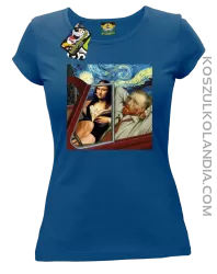 Mona_Gogy Art - Koszulka damska niebieska 