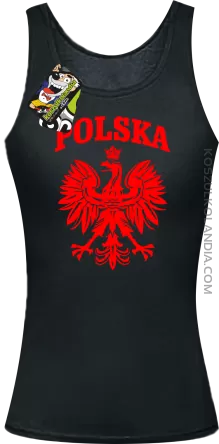 Polska - Top damski czarny 