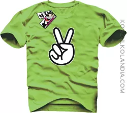 Victory Peace Znak Pokoju - koszulka męska - kiwi