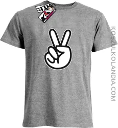 Victory Peace Znak Pokoju - koszulka męska - melanżowy