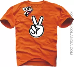 Victory Peace Znak Pokoju - koszulka męska - pomarańczowy