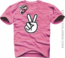 Victory Peace Znak Pokoju - koszulka męska - różowy