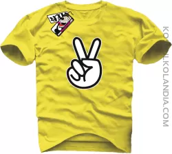 Victory Peace Znak Pokoju - koszulka męska - żółty