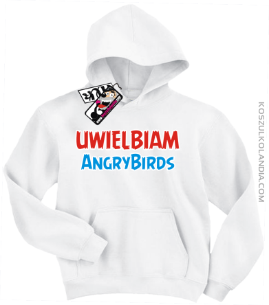 Uwielbiam Angrybirds - bluza dla dziecka - biały