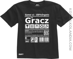 Gracz GAMER - koszulka dziecięca czarna
