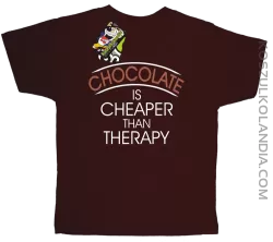 Chocolate is cheaper than therapy - Koszulka dziecięca brąz 