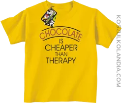 Chocolate is cheaper than therapy - Koszulka dziecięca żółty 