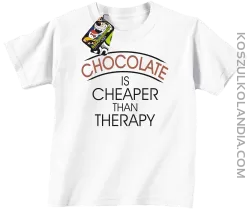 Chocolate is cheaper than therapy - Koszulka dziecięca biała 