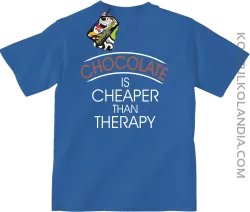 Chocolate is cheaper than therapy - Koszulka dziecięca niebieska 