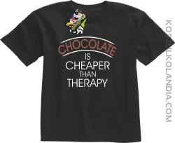 Chocolate is cheaper than therapy - Koszulka dziecięca czarna 