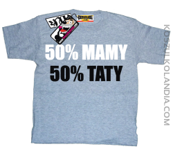 50% Mamy 50% Taty - koszulka dziecięca - melanżowy