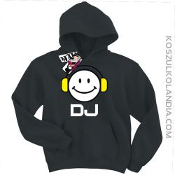 DJ - dziecięca bluza z kapturem - czarny