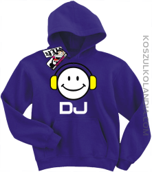 DJ - dziecięca bluza z kapturem - filetowy
