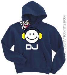 DJ - dziecięca bluza z kapturem - granatowy