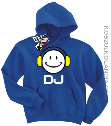 DJ - dziecięca bluza z kapturem - niebieski