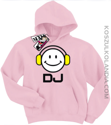 DJ - dziecięca bluza z kapturem - różowy