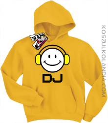 DJ - dziecięca bluza z kapturem - żółty