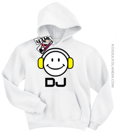DJ - dziecięca bluza z kapturem - biały